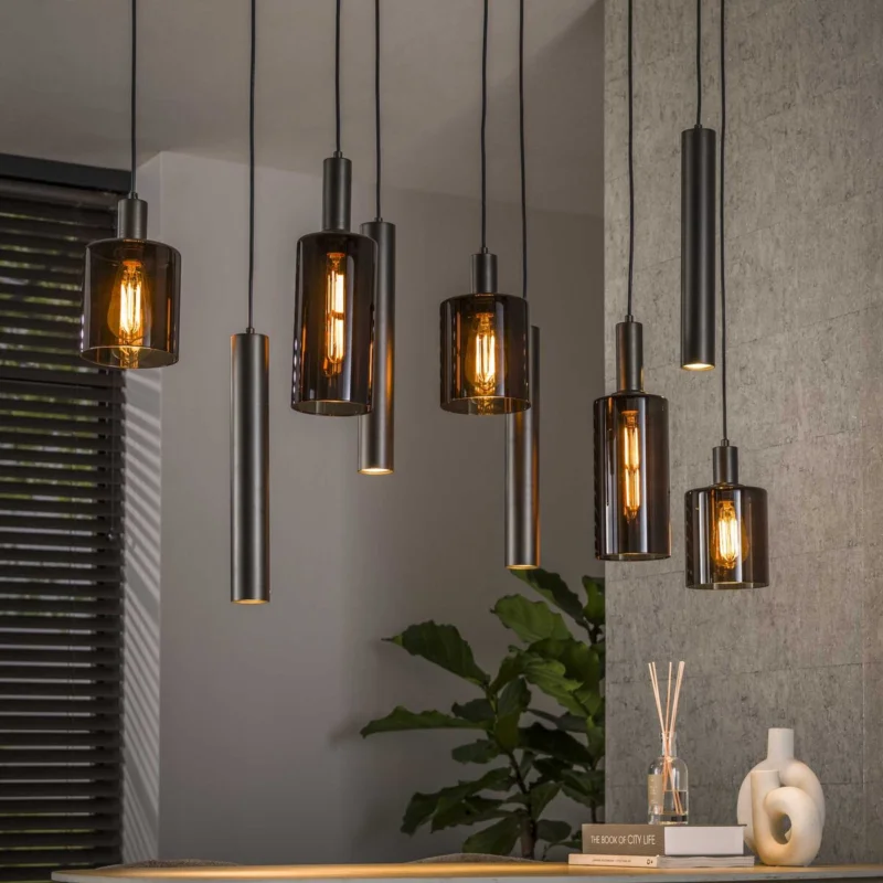 Oferta limitowana Luca 9-lichts Hanglamp Bruin