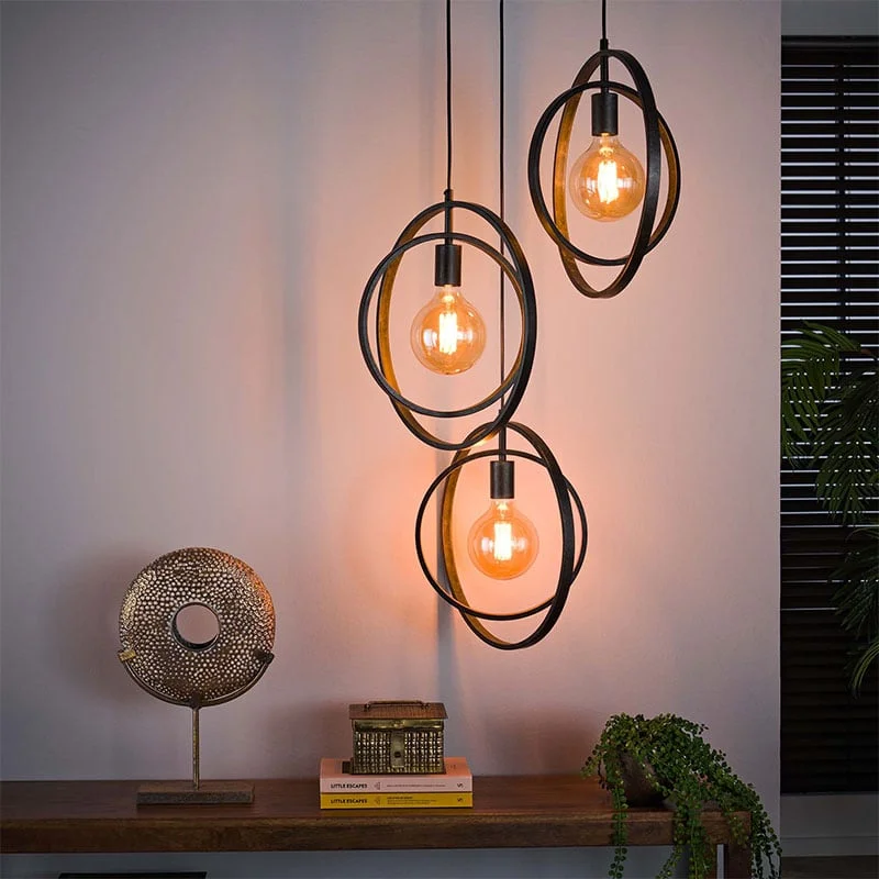 Bellamy 3-lichts hanglamp industrieel getrapt Kup teraz