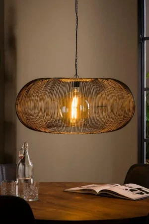 Bezpieczne zakupy Conli 1-lichts hanglamp zwart nikkel/ koper