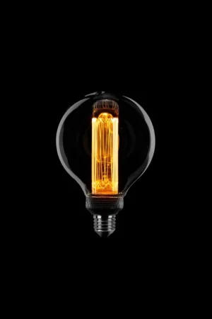 Zniżka Led lamp Kooldraad Rond 9,5cm E27 Smoke 3 standen