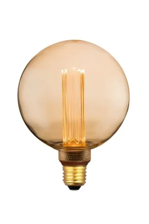 Zniżka Led lamp Kooldraad Rond 12,5cm E27 Amber 3 standen