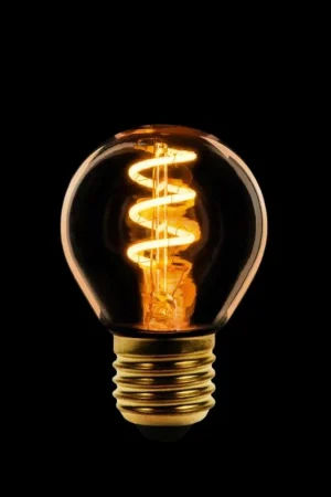 Super okazja Led lamp Spiraal Kogel 4,5cm E27 Gold