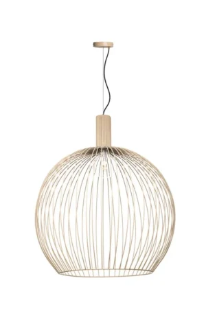 Sprawdź teraz Wire 1-lichts hanglamp zand 70cm