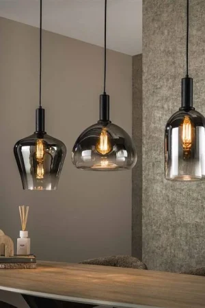 Noah 3-lichts Hanglamp Smoke Taniej