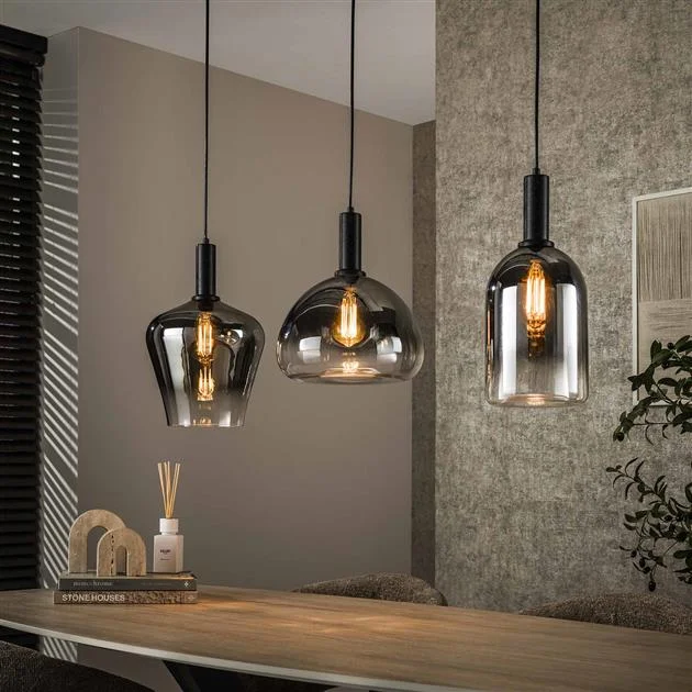 Noah 3-lichts Hanglamp Smoke Taniej