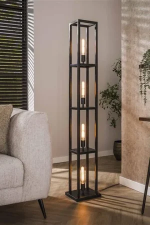 Debby 4-lichts Vloerlamp Artic zwart Zniżka