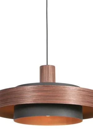 Naro 1-lichts Hanglamp Houtlook Zwart Wybór klientów