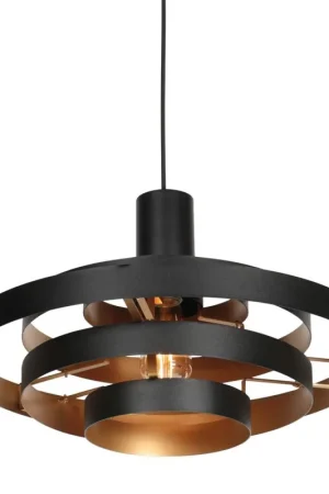 Ayra 1-lichts Hanglamp Zwart Metaal Niska cena