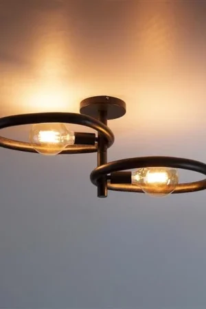 Jane 2-lichts Plafondlamp Artic zwart Szybka dostawa