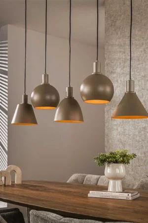 Zniżka Vinci 5-lichts Hanglamp Beige