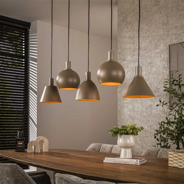 Zniżka Vinci 5-lichts Hanglamp Beige