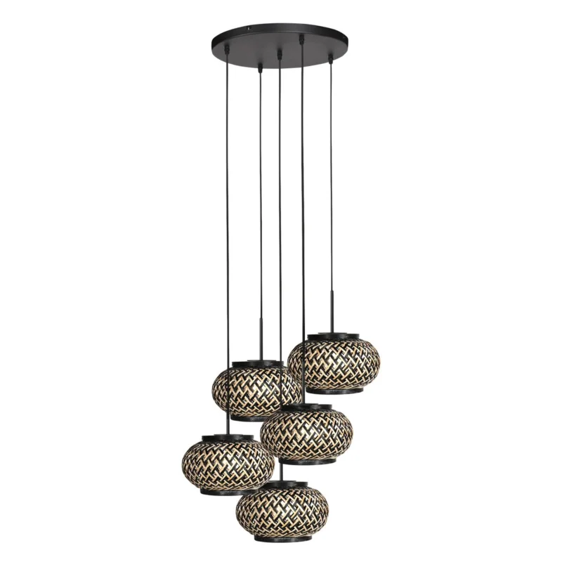 Bestseller Roman Light 5-lichts Hanglamp Bamboe