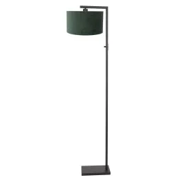 Zwarte vloerlamp Stang 8219ZW met schakelaar en groen velours kap Zamów teraz