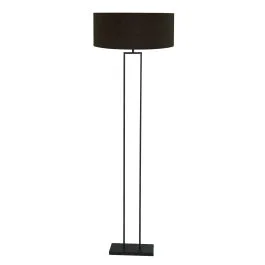 Zwarte vloerlamp Stang 3962ZW met zwart linnen kap Ø50 Bezpieczna płatność
