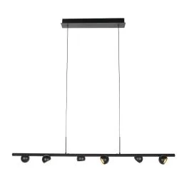 Zwarte hanglamp Marcadore 120cm breed 6 lichts Tylko do końca tygodnia