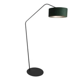 Zwarte vloerlamp Zig-Zag 4246ZW met groen velours kap – Uniek design en functioneel gebruik Rabat