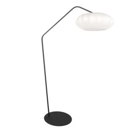 Zwarte vloerlamp Zig-Zag 4249ZW met wit zijden kap – Uniek design en functioneel gebruik Ostatnia szansa