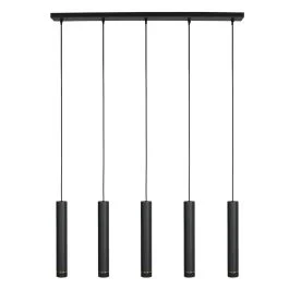Zwarte vijflichts Hanglamp DownLume 4216ZW met GU10 fitting Okazja