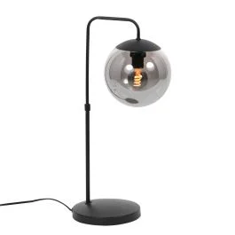 Tafellamp Bollique 4610ZW zwarte lamp met smoke glas Darmowa dostawa