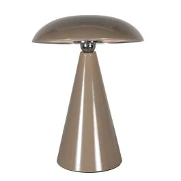 Popularny Tafellamp Mush 4856B - bruine oplaadbare sfeerlamp met glans