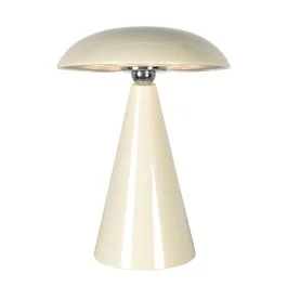 Tafellamp Mush 4856CR - sfeervolle accu lamp in glanzend crème Rabat