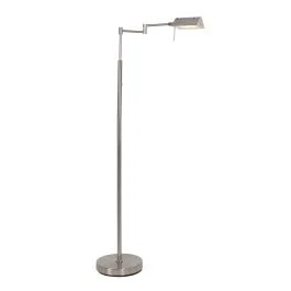 Premium Leeslamp GlowGo 4603ST – stalen vloerlamp met accu en leeslicht