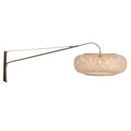 Wandlamp Maze Natural 4744BR bronzen met bamboe kap Ø60 cm Super okazja