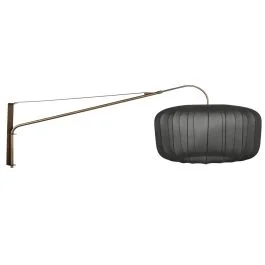 Wandlamp Vela Lino 4749BR brons met zwarte textiel kap Ø60 cm Łatwy zwrot