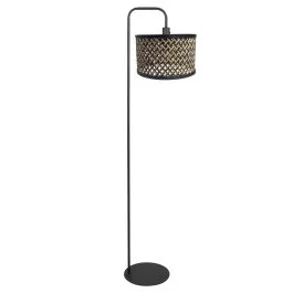 Vloerlamp Stang 4773ZW, zwarte vloerlamp met bamboe kap Ostatnia szansa
