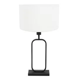 Tafellamp Stang 4809ZW met witte linnen kap voor sfeerlicht Tylko do końca tygodnia