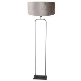 Kup teraz Vloerlamp Stang 4820ZW - zwart armatuur met grijze velours kap