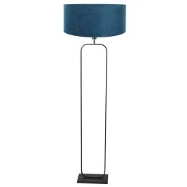 Vloerlamp Stang 4825ZW - zwart armatuur met blauwe velours kap Dodaj do koszyka
