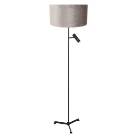 Oferta czasowa Vloerlamp Stang 4834ZW met leeslicht en grijze velours kap