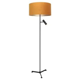 Vloerlamp Stang 4835ZW met leeslicht en gouden velours kap Ostatnie sztuki