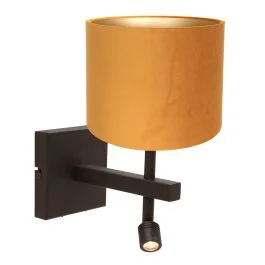 Wandlamp Stang 4870CA met gouden velours kap en leeslicht Tylko dziś