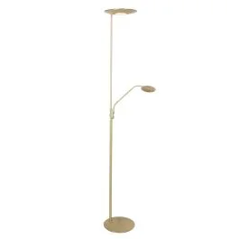 Vloerlamp Zenith 2 4394ME messing met uplight en leesarm Popularny