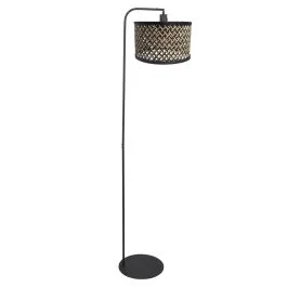 Bezpieczna płatność Vloerlamp Stang 4789ZW met gevlochten bamboe kap