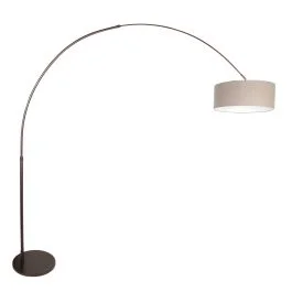 Booglamp Sparkled Light 4767CA cacao met grijs grof linnen kap Zamów dziś