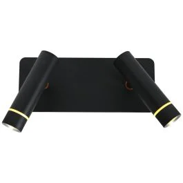 Bezpieczne zakupy Wandlamp Volari 4713ZW zwart 2-lichts met warme LED