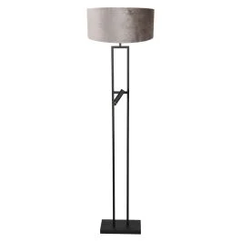 Vloerlamp Stang 4723ZW met grijze velours kap en leeslicht Zamów dziś