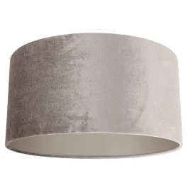 Hit sprzedaży Grijs/Taupe Velours Lampenkap K1068GS ⌀40cm met E27 support.