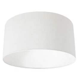 Premium Wit grof Linnen Lampenkap K1068QS Ø 40cm met E27 suppo
