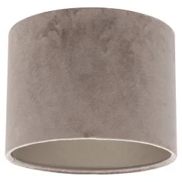 Ostatnie sztuki Grijs/Taupe Velours Lampenkap K3084GS ⌀20cm met E27 support.