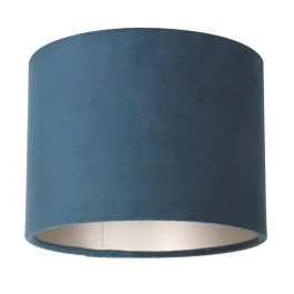 Blauw Velours Lampenkap K3084ZS ⌀20cm met E27 support. Hit cenowy