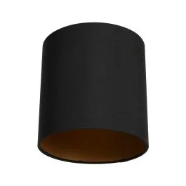 Zwart fijn Linnen Lampenkap K1562SS met E27 support en goudkleurige binnenkant. Darmowy zwrot