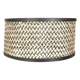Naturel met zwart bamboe/houten lampenkap K1068BS ⌀40cm met E27 support. Bezpieczna płatność