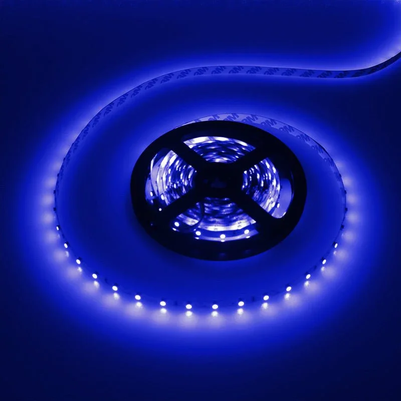 Łatwy zwrot LEDstrip blauw | 12V DC - 4,8W - 60 LED's/m | binnenshuis IP20 | 5 meter | dimbaar