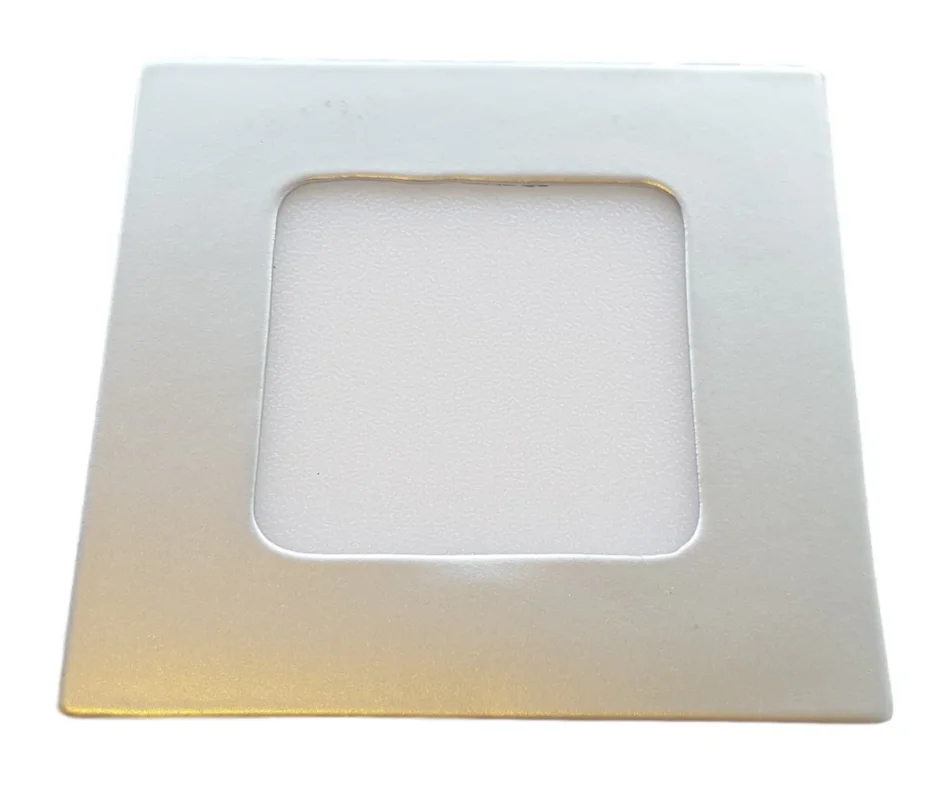 Bestseller LED downlight vierkant | 120 x 120mm | 6 Watt warmwit | 3000K |aluminiumlook | inbouw - SALE