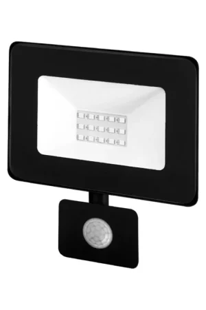 Ograniczona ilość LED schijnwerper daglichtwit 6400K met IR sensor - 10W - IP65 waterdicht - zwart
