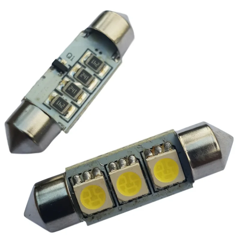 C5W 42mm autolamp 2 stuks | LED festoon | 3-SMD daglichtwit 6000K | CAN-BUS | 12 Volt DC Wyjątkowa oferta